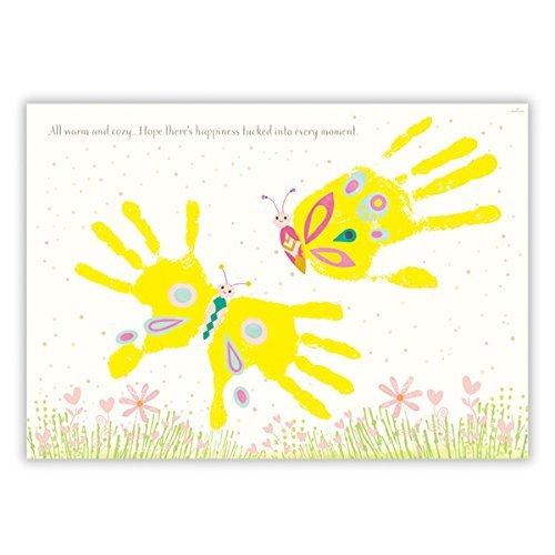 親子で楽しむはじめての手形キット 1st Hand Print 赤ちゃんの手形をアートにして飾ろう チョウ 黄 S 4smile 通販 Yahoo ショッピング