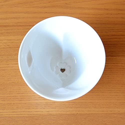 湯のみ ハート\u0026クローバーが浮き出る 来客用 湯飲み ５個セット おしゃれ かわいい 有田焼 波佐見焼 ハート in クローバー 煎茶碗_2