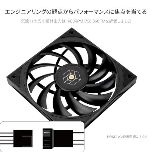 Thermalright TL-H12015B薄型コンピュータケースファン-1900RPM、CPU
