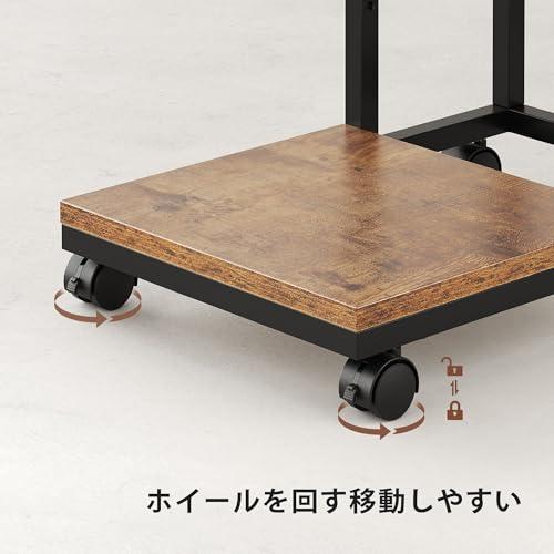 YeTom サイドテーブル キャスター付き コの字型ベッド リビング 可移動