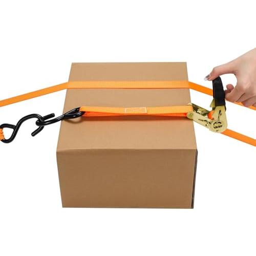 Ohuhu ラッシングベルト タイダウンベルトラチェット式 ラチェットベルト 長さ2m 幅25mm 破断荷重680kg マックス使用荷重225kg 荷締めベルト 締付固定 使用簡単 | ブランド登録なし | 05