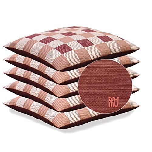 【色:エンジ】座布団カバー 59 63 八端判 59×63cm 5枚組 5枚セッ 座布団カバー 5枚組 59 63 八端判 59*63cm 5枚セット 日本製 綿