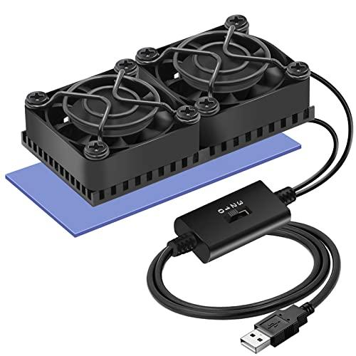 Mauknci USBファン 4cm 付き ヒートシンク アルミ 8*4cm 熱暴走対策 冷却 放熱板 | ブランド登録なし