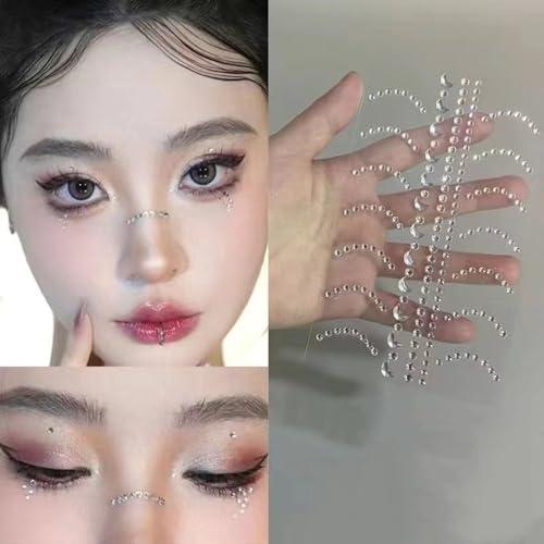 SensaBliss ラインストーンフェイスシール 顔 シール 4枚