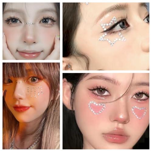 SensaBliss ラインストーンフェイスシール 顔 シール 4枚