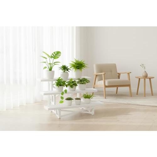 フラワースタンド3段 90cm幅 ホワイト : 4Speed Online Yahoo!店