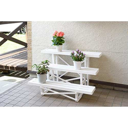 フラワースタンド3段 90cm幅 ホワイト : 4Speed Online Yahoo!店