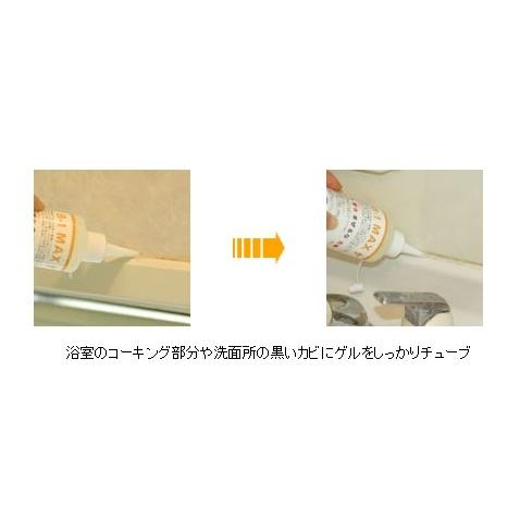 劇的に落ちる  野口商事 最強パワー 強力 カビ取り剤   B-1MAXゲル  根元から分解漂白   お掃除 簡単 楽ちん  しっかり密着するジェルタイプ ・たっぷり220g | ブランド登録なし | 01