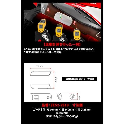 ジータレーシング(ZETA RACING) サイレンサーヒートガード 汎用 熱対策