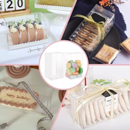 BENECREAT 10個 PVC透明プラスチックケース 長方形 10x10x18cm
