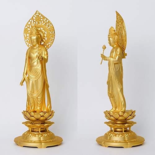 仏像 聖観音菩薩 26.1cm(金メッキ/24金) 仏師：松久朋琳 原型＿ 