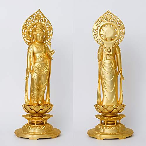 仏像 聖観音菩薩 26.1cm(金メッキ/24金) 仏師：松久朋琳 原型＿ 