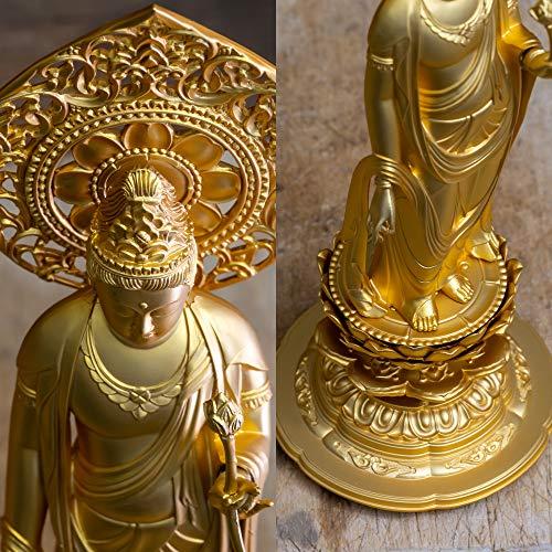 仏像 聖観音菩薩 26.1cm(金メッキ/24金) 仏師：松久朋琳 原型＿ 
