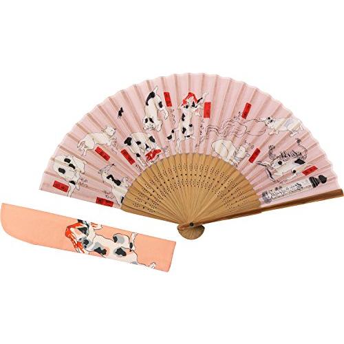 京佑(Kyoyu) 扇子 ケース 袋 入れ セット 和装 和風 和柄 浴衣 シルク