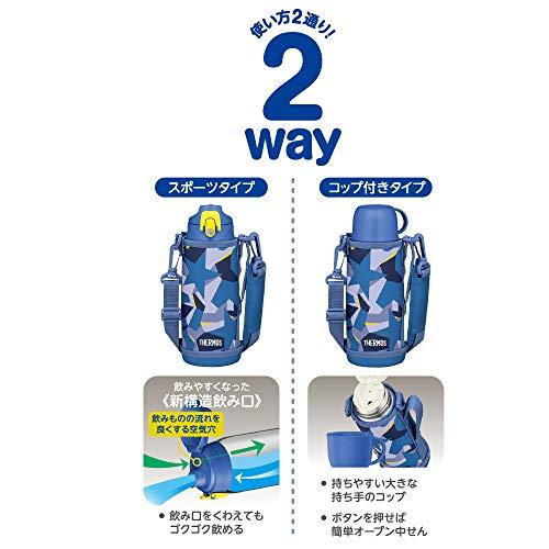 サーモス 水筒 真空断熱2ウェイボトル 0.8L/0.83L ブルーカモフラージュ FJJ-800WF BL-C_5