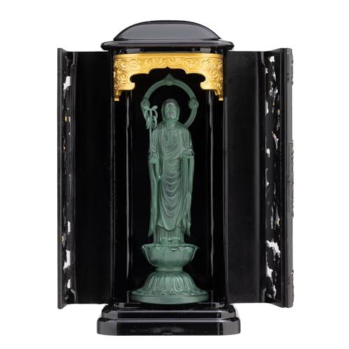 仏像 地蔵菩薩 10.5cm(青銅色) 3号PC厨子入り＿『安産祈願・子育ての