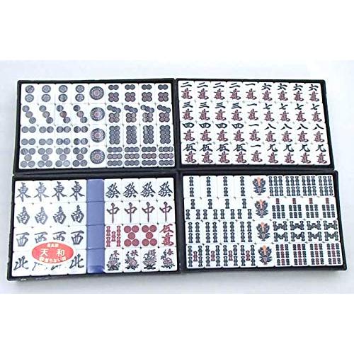 手打ち国産麻雀牌 くずれにくいアール牌 天和 青 白点棒付 囲碁ラボ