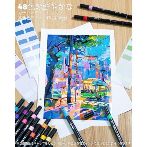 アクリルペイントマーカーペン【️全48色】　② Amazon | Arrtx アクリルペイントペン 48色 アクリルペイント