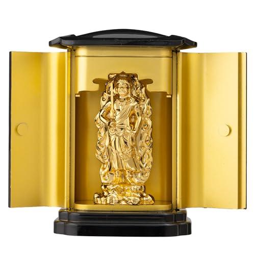 仏像 不動明王(純金メッキ) PC厨子入り 仏師：渡辺景秋 原型＿ 酉年
