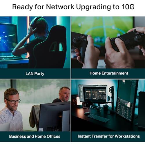 TP-Link 5ポート 全ポート10G対応 10G マルチギガビット　アンマネージ　プラグ＆プレイ　スイッチングハブ TL-SX105_6