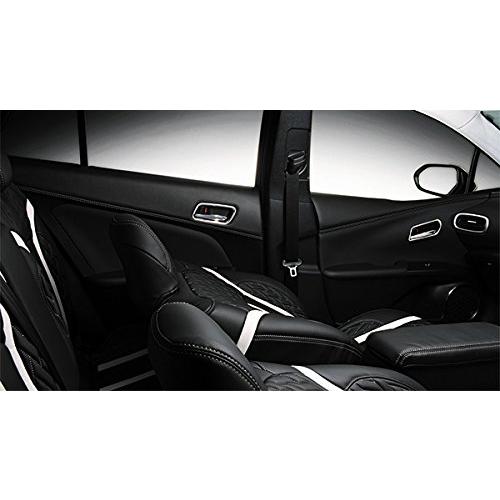 LANBO ドアレザーパネル プリウス 50 系 ブラックレザー シルバ