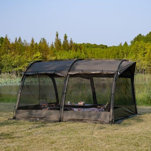 TOMOUNT トンネルテント 拡張テント メッシュドア フロアマット