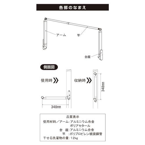 オークス 室内物干しユニット フレクリーン プロ30インセットタイプ 窓 