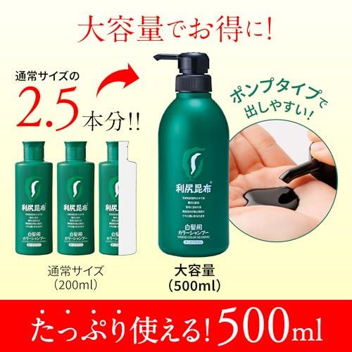 Sastty[白髪用] 利尻カラーシャンプー お徳用 500ml ダークブラウン_1