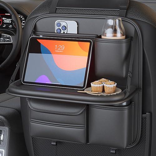 車用シートバックポケット 改良モデル 後部座席収納 テーブル機能付き
