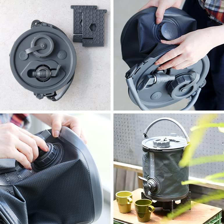 [コラプズ]Colapz 2-in-1 Water Carrier \u0026 Bucket ウォータージャグ 8L SORC-001 GREY_3