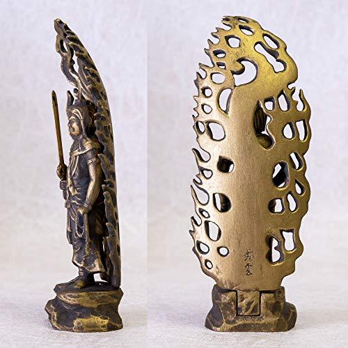 仏像 不動明王 15.5cm 古美金仕上げ 仏師：牧田秀雲 原型＿ 酉年生まれ
