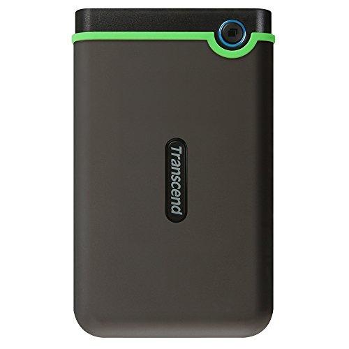 Transcend StoreJet 25M3 ハードディスク4TB美品 Transcend ポータブルHDD 4TB 耐衝撃 USB3.1 Gen1 アイロングレー 3年