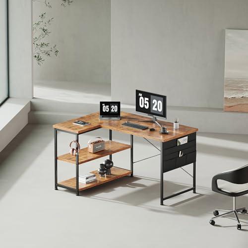 【新品】パソコンデスク 机 学習机 右棚左棚 幅107cm Amazon | YeTom パソコンデスク 机 学習机 右棚左棚 幅107cm