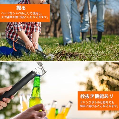 ペグハンマー 軽量 キャンプ ハンマー アウトドア テント用 ペグ打ち/抜く 固定用リベット強化 収納袋付 | ブランド登録なし | 04