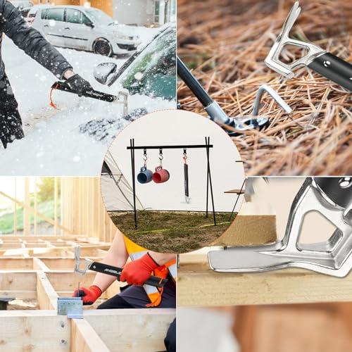 ペグハンマー 軽量 キャンプ ハンマー アウトドア テント用 ペグ打ち/抜く 固定用リベット強化 収納袋付 | ブランド登録なし | 06