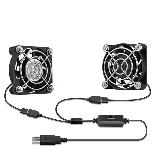 GDSTIME USBファン、2連 5010 50mm x 10mm 5cm 5V DCUSB薄型 小型 ミニ 冷却ファン、卓上扇風機 DIY FAN 多用途扇風機 PC ケースファン | ブランド登録なし