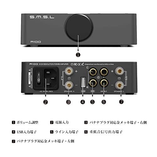 SMSL AO100 Bluetooth 5.0 パワーアンプ クラス Dアンプ SMSL AO100 bluetooth 5.0 Digital Amplifier