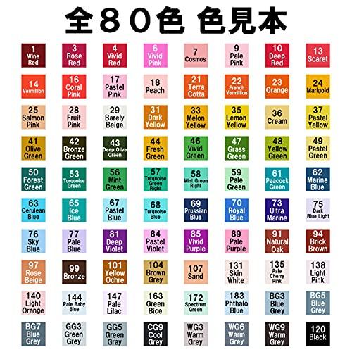 SHOP SHIMATARO マーカーペンセット マーカーペン 80色 アルコール