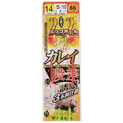 がまかつ(Gamakatsu) 投カレイ用釣り針 K144-ハリス5 3本鈎 : 4Speed