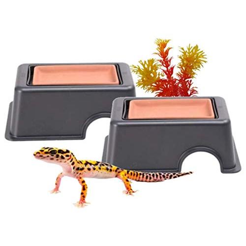 heizi ウェットシェルター 爬虫類 シェルター 2個セット ケージ 飼育 