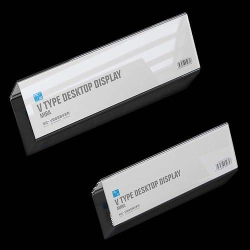 SVIAO 席札 会議用席札 カード立て 名札立て 卓上名札立て サインプレート ネームプレート 両面用 アクリル V型 5個入 (150*60mm) | ブランド登録なし | 02