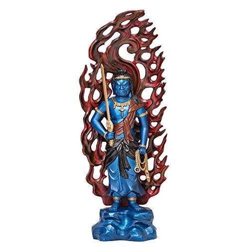 仏像 青不動明王 15.5cm 彩色仕上げ 仏師：牧田秀雲 原型＿ 酉年生まれ