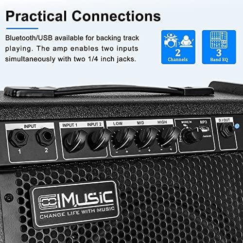 オーディオ機器 Coolmusic 100W 電子ドラムアンプ キーボード ギター