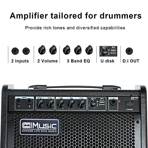 Coolmusic 100W BTパーソナルモニターアンプ電気ドラムアンプ