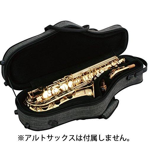 キクタニ 軽量 アルトサックスケース ツイード生地 グレイ AS-Tweed GREY_3