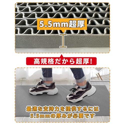 滑り止めマット 高規格5.5mm厚 PVC材質 滑り止めシート 浴室 お風呂 浴槽内 屋外 業務用 プールマット 浴場 温泉 介護 玄関 学校 店舗 浴室 病院 転倒防止 家庭の画像