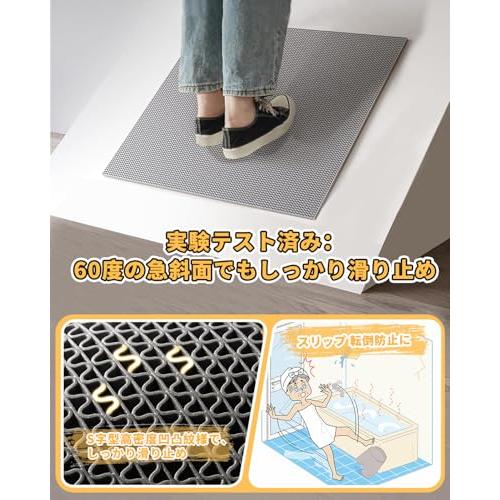滑り止めマット 高規格5.5mm厚 PVC材質 滑り止めシート 浴室 お風呂 浴槽内 屋外 業務用 プールマット 浴場 温泉 介護 玄関 学校 店舗 浴室 病院 転倒防止 家庭の画像