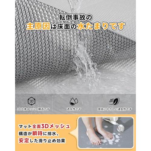 滑り止めマット 高規格5.5mm厚 PVC材質 滑り止めシート 浴室 お風呂 浴槽内 屋外 業務用 プールマット 浴場 温泉 介護 玄関 学校 店舗 浴室 病院 転倒防止 家庭の画像