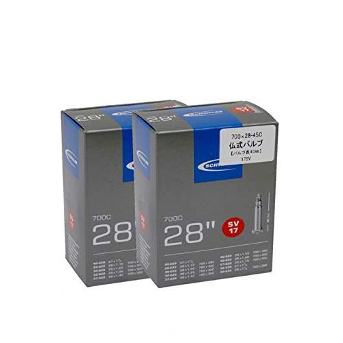 SCHWALBE(シュワルベ) 700*28/45C用チューブ 仏式バルブ 17SV 2本