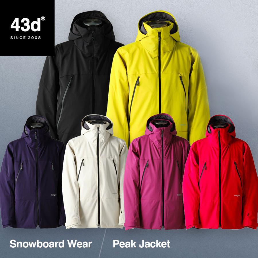 43DEGREES メンズ スノーボードウェア ジャケット 2021-2022モデル Peak Jacket スキーウェア スノボウェア スノーボード｜4ss